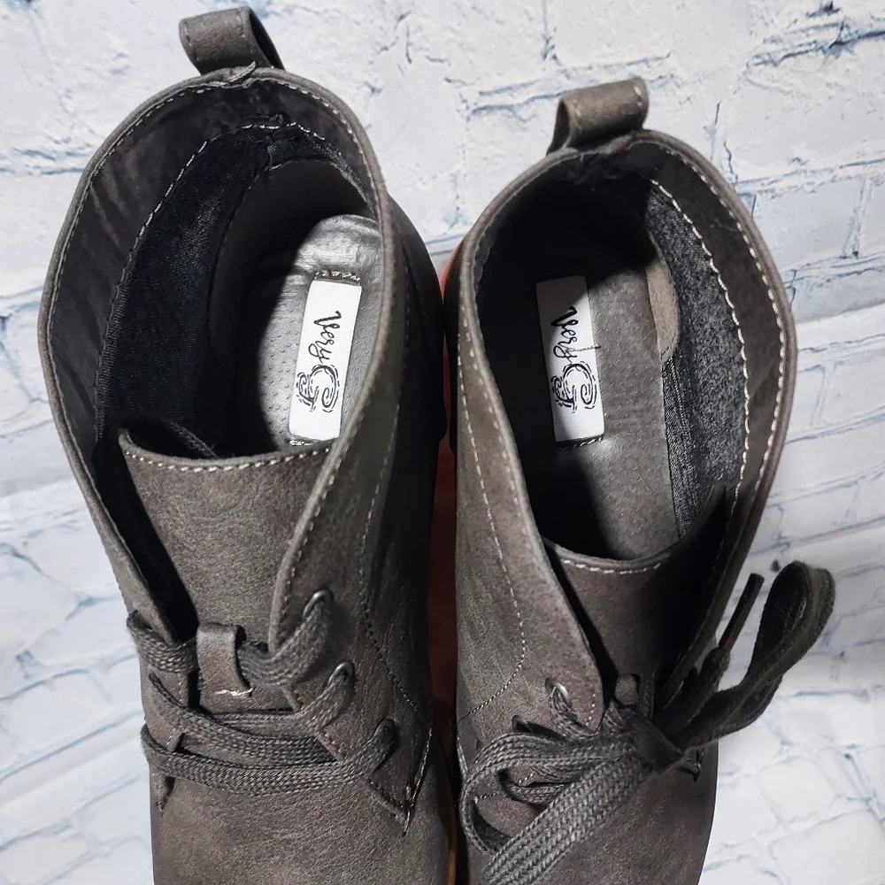 Very G Brown Ankle Boots 7.5 Womens City Minimalist Capsule